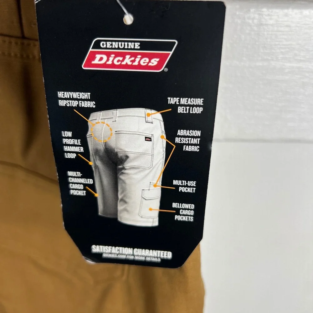 NWT Dickies Mens Ripstop Ultimate Cargo Shorts Relaxed Fit Brown 44